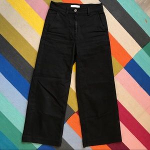 Everlane Wide Leg Crop Pant in Black